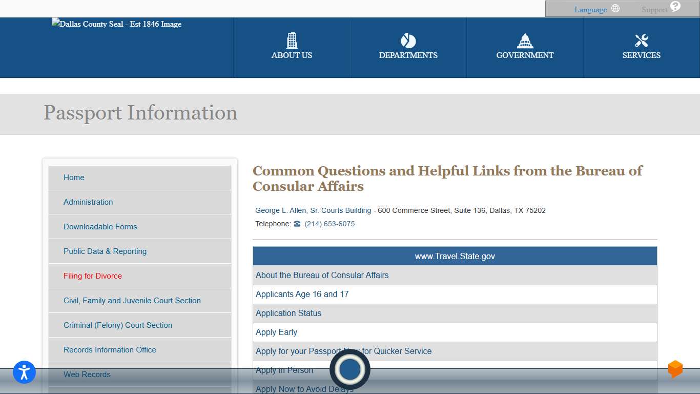 District Clerk Bureau of Consular Affairs