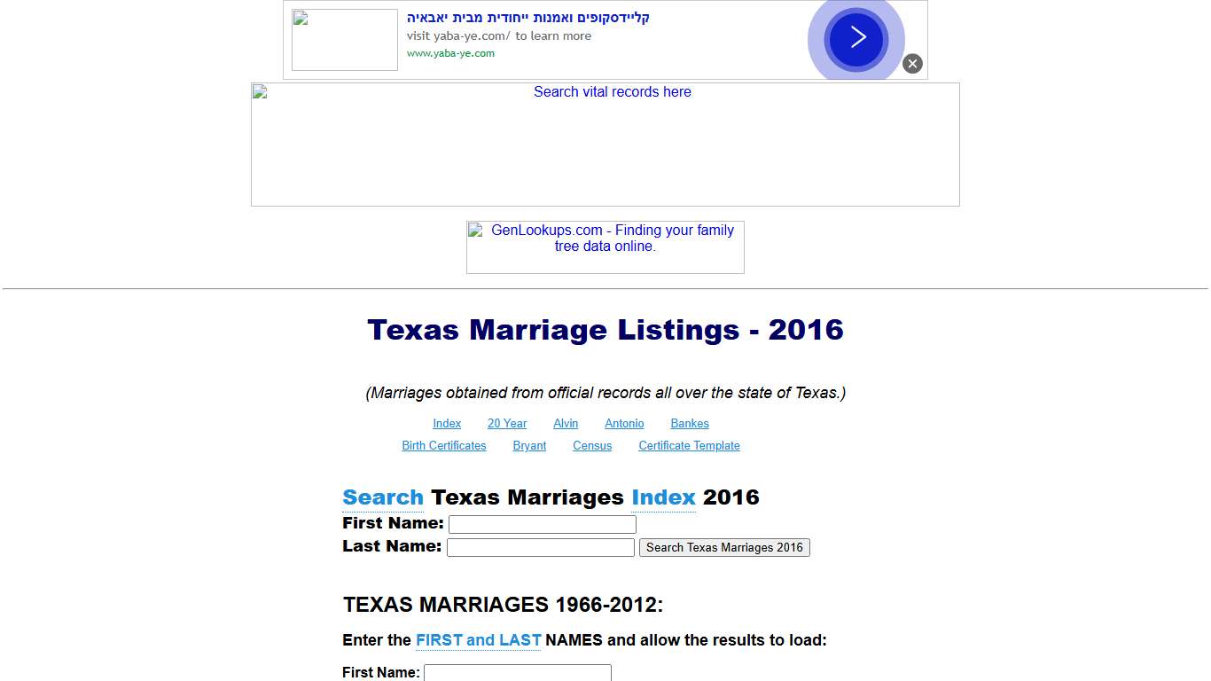 GenLookups.com - Texas Marriages Listings from 2016 - Page 19