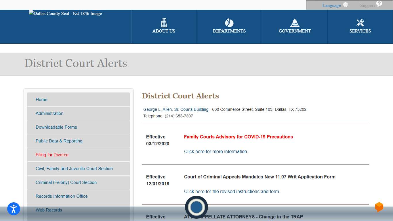 District Clerk District Court Alerts